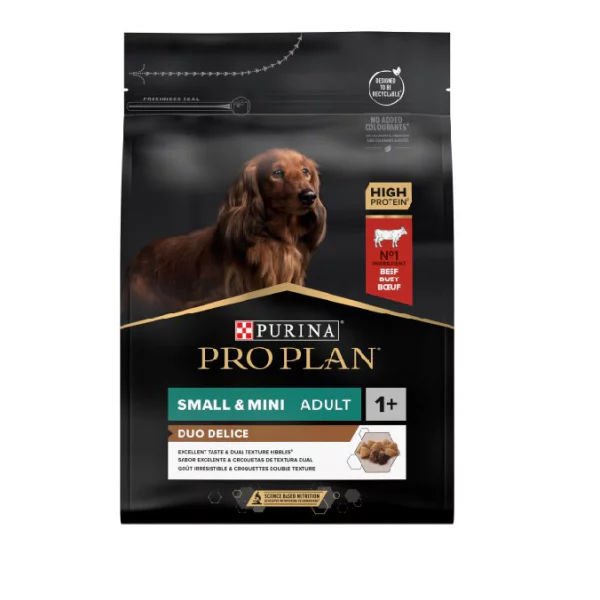 Pro Plan Duo Delice Sığır Etli Küçük Irk Yetişkin Köpek Maması 2.5 Kg