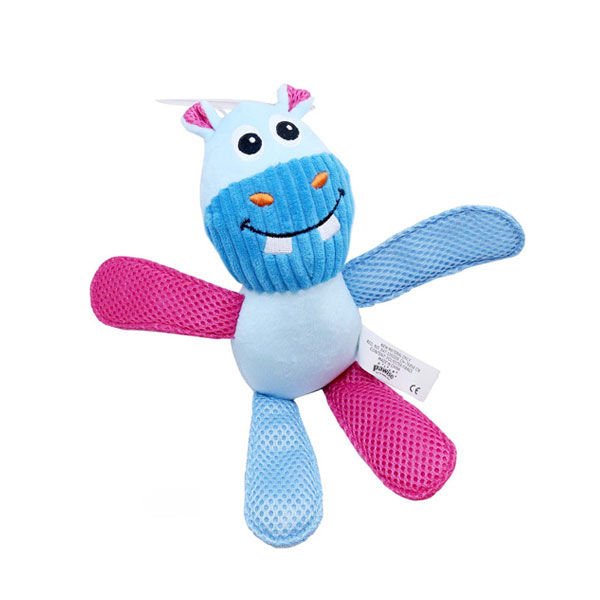 Pawise Vivid Life Fetch İt Hippo Peluş Köpek Oyuncağı Renkli