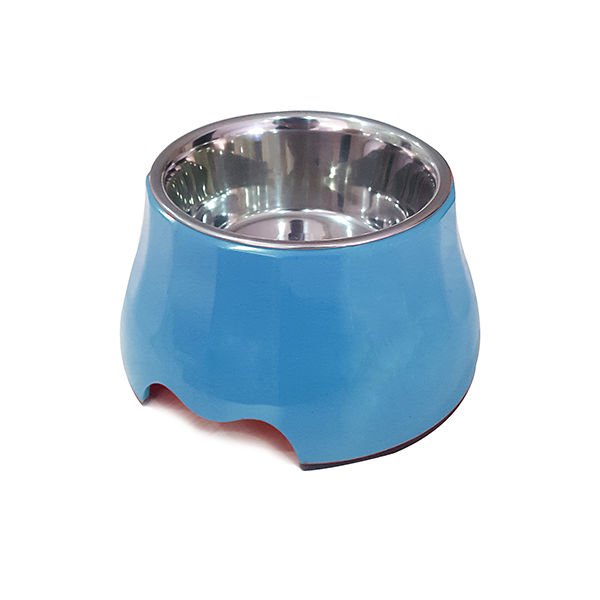 Pet Loves Melamin Kedi ve Köpek Mama ve Su Kabı Yükseltili Mavi 400 Ml