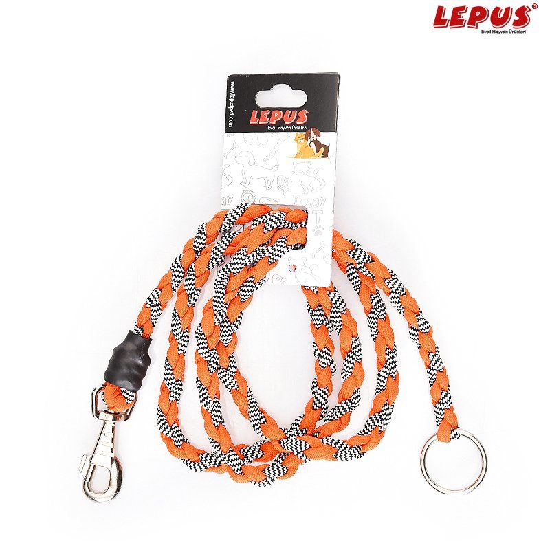 Lepus Örgü Köpek Gezdirme Kayışı Turuncu 140 Cm