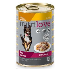 Nutrilove Tavuk ve Makarna Parça Etli Köpek Konservesi 415 gr