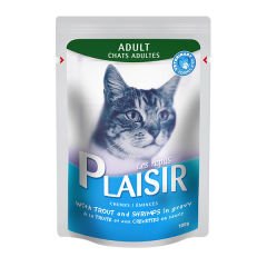 Plaisir Alabalık Karidesli Pouch Konserve Kedi Maması 100 Gr