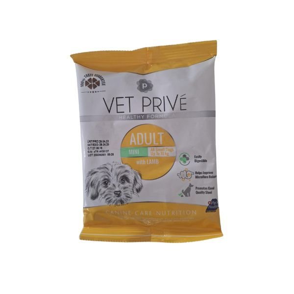 Vet Prive Adult Kuzu Etli Küçük Irk Yetişkin Köpek Maması (Tester) 100 Gr