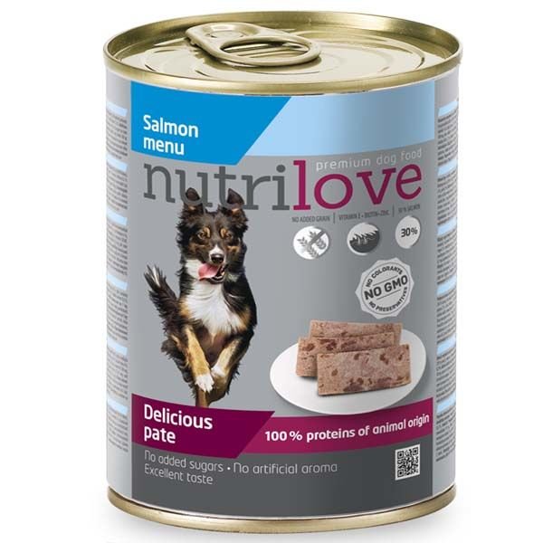 Nutrilove Somon Etli Pate Ezme Köpek Konservesi 400 gr