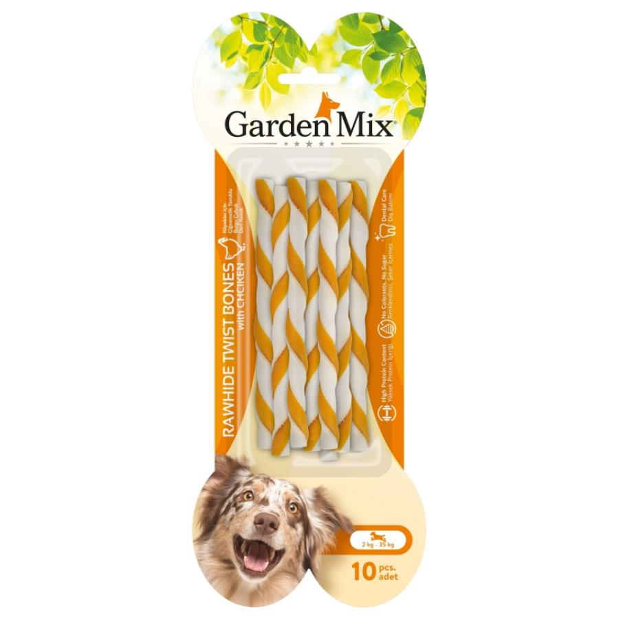 Garden Mıx Tavuklu Burgu Çubuk Kemik 10'lu 70 Gr