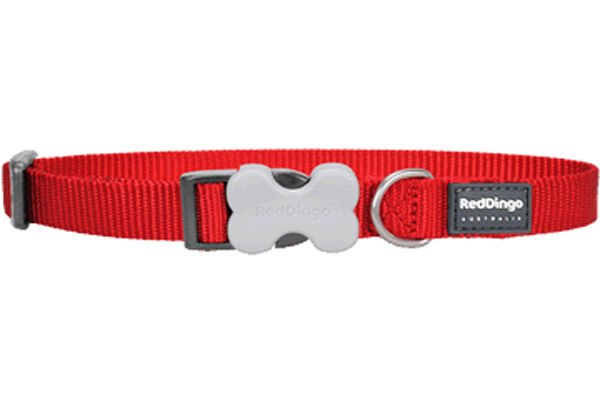 Red Dingo New Zealand Klasik Köpek Boyun Tasması Kırmızı 15 Mm