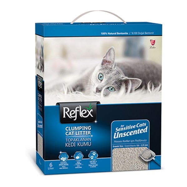 Reflex Sensitive Kokusuz Bentonit Doğal Kedi Kumu 6 Lt