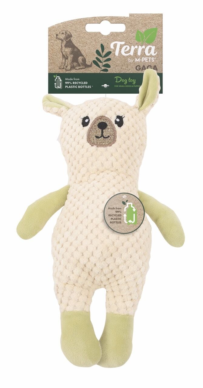 M-Pets Gaga Ayı Peluş Kedi ve Köpek Oyuncağı 29x17x8 Cm Krem