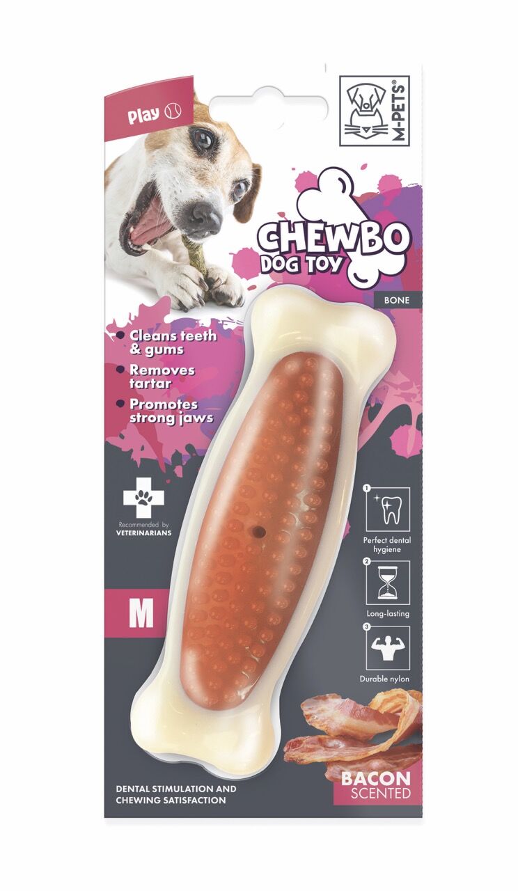 M-Pets Chewbo Dental Et Aromalı Kemik Köpek Oyuncağı 14x4x3 Cm Medium