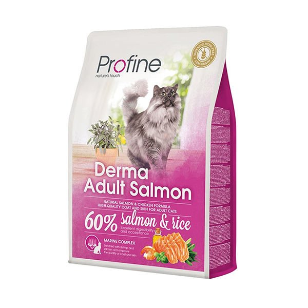 Profine Düşük Tahıllı Derma Somonlu Yetişkin Kedi Maması 2 Kg