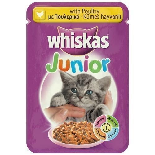 Whiskas Pouch Junior Tavuklu Yavru Konserve Kedi Maması 1 Adet 100 Gr