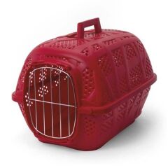 İmac Carry Sport Metal Kapılı Köpek Taşıma Çantası Kırmızı 48x34x32 Cm
