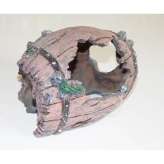 King Kırık Fıçı Akvaryum Dekoru 16x11x10.5 Cm