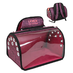 Lavista Tomris Jumbo Pet Taşıma Çantası Mürdüm 50x32x32h Cm