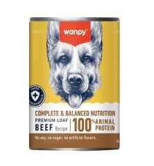 Wanpy Biftekli Tahılsız Yetişkin Köpek Konservesi 375 gr