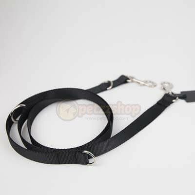 Pet Style Çift Klpsli Çok Amaçlı Köpek Gezdirme Tasması 2,5x200 Cm Siyah