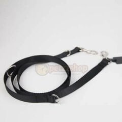 Pet Style Çift Klpsli Çok Amaçlı Köpek Gezdirme Tasması 2,5x200 Cm Siyah