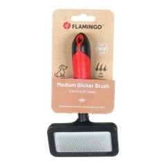 Flamingo Soft Tel Kedi ve Köpek Tüy Tarama Fırçası Medium
