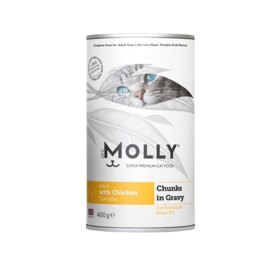 Molly Sos İçinde Parça Tavuklu Yetişkin Kedi Konservesi 400 Gr