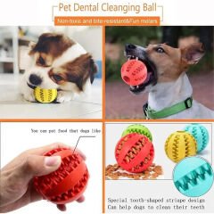 Petzz İnteraktif Dayanıklı Yumuşak Kauçuk Ödül Hazneli Top Kedi ve Köpek Oyuncağı Kırmızı