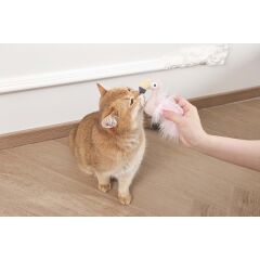 M-Pets Plume Flamingo Catnipli Kedi Oyuncağı 7x8x3 Cm Pembe