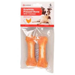 Flamingo Rhide Tavuk Kaplı Kemik Köpek Ödül Maması 2 Adet 10 Cm 120 Gr