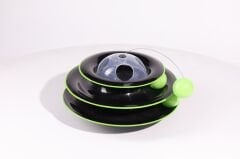 M-Pets Yaylı Dönen Top Kedi Oyuncağı 25 Cm Siyah