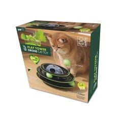 M-Pets Yaylı Dönen Top Kedi Oyuncağı 25 Cm Siyah