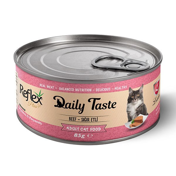 Reflex Plus Daily Taste Kıyılmış Biftekli Yetişkin Kedi Konservesi 85 Gr