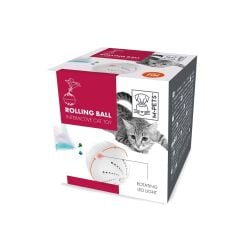 M-Pets Yuvarlanan Top İnteraktif Kedi Oyuncağı 8.2 Cm Beyaz