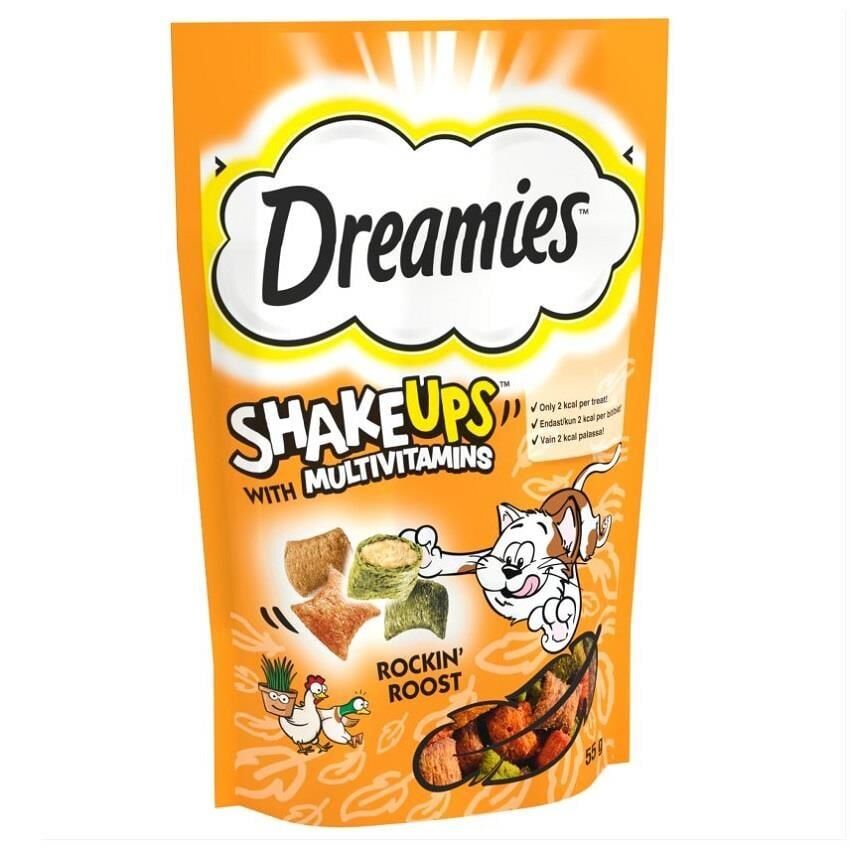 Dreamies Shake Ups Rockin Rooster Multivitamin Kedi Ödülü 55 gr