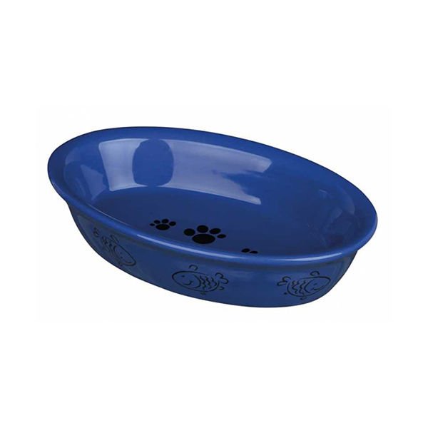 Trixie Seramik Kedi Mama ve Su Kabı Pati Desenli 0.2 Lt 15x10 Cm