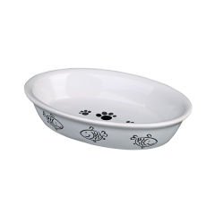 Trixie Seramik Kedi Mama ve Su Kabı Pati Desenli 0.2 Lt 15x10 Cm