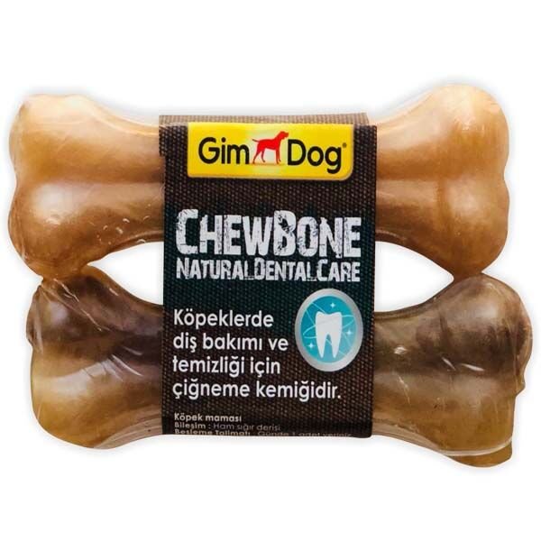Gimdog Mordimi Ağız ve Diş Sağlığı için Naturel Köpek Çiğneme Kemiği 2 Adet 70 Gr
