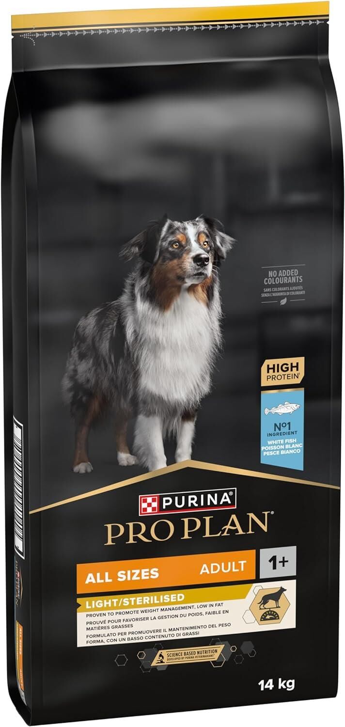 Pro Plan Light Sterilised Kısırlaştırılmış Balıklı Yetişkin Diyet Köpek Maması 14 kg