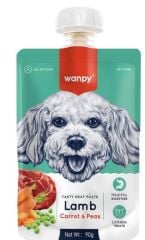 Wanpy Taze Kuzulu ve Havuçlu  Köpek Et Ezmesi 90 gr