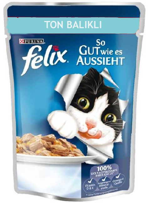 Felix Ton Balıklı Yetişkin Konserve Kedi Maması 100 Gr