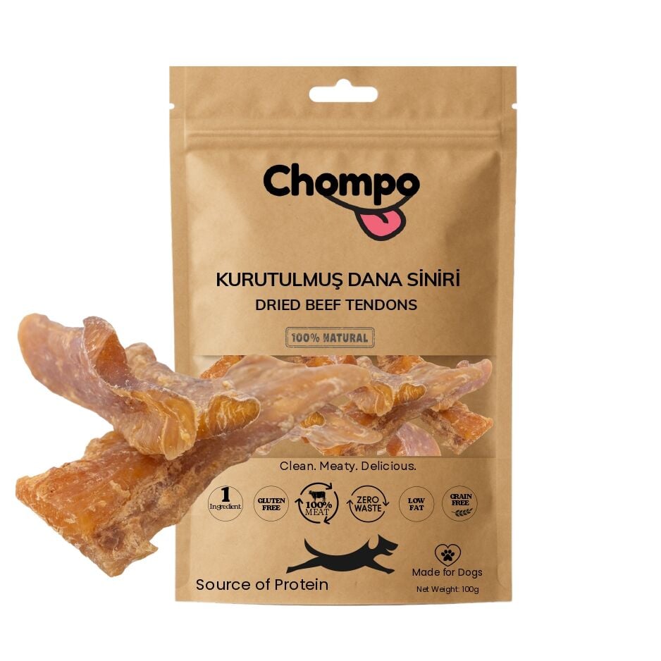 Chompo Kurutulmuş Dana Ense Siniri Köpek Ödül Maması 100 Gr