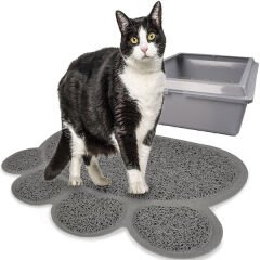 Flamingo Pati Şekilli Kedi Kumu Paspası Gri 60x45 Cm