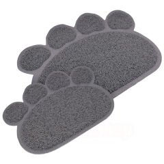 Flamingo Pati Şekilli Kedi Kumu Paspası Gri 60x45 Cm