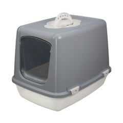 Joypet Üstü Açılabilir Kapalı Kedi Tuvaleti Gri Small 50x38x50 Cm
