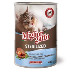 Miglior Gatto Sterilised Balık ve Karidesli Kısırlaştırılmış Konserve Kedi Maması 400 Gr