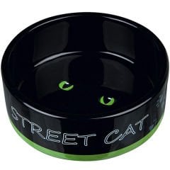 Trixie Street Cat Seramik Kedi Mama ve Su Kabı Lacivert 0.3 Lt 12 Cm