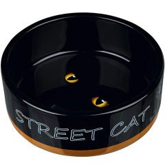 Trixie Street Cat Seramik Kedi Mama ve Su Kabı Lacivert 0.3 Lt 12 Cm
