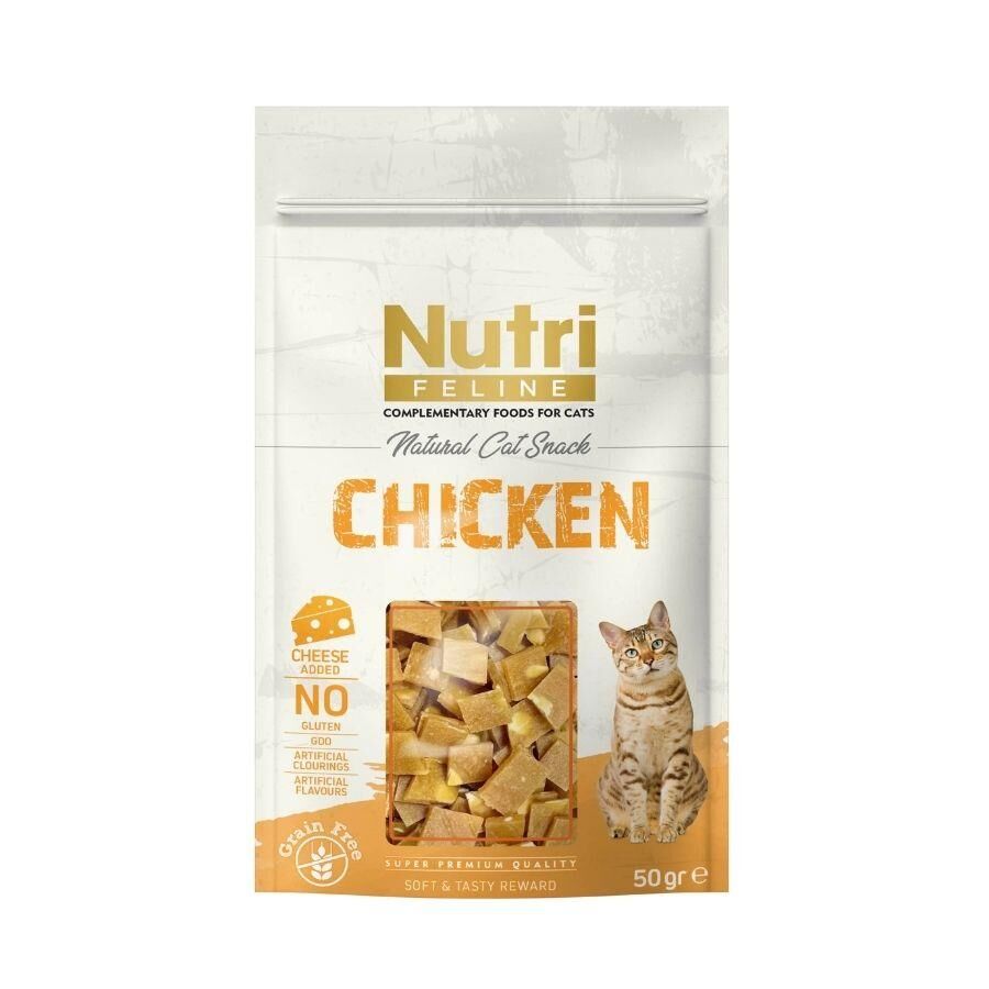 Nutri Feline Tavuk ve Peynirli Kedi Ödül Maması 50 Gr