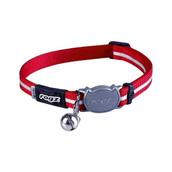 Rogz Catz AlleyCat Halsband Çıngıraklı Kedi Boyun Tasması Kırmızı Small 1.1x20-31 Cm