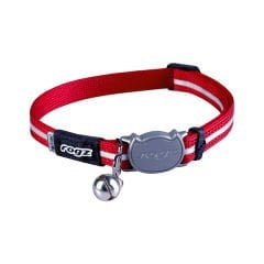 Rogz Catz AlleyCat Halsband Çıngıraklı Kedi Boyun Tasması Kırmızı Small 1.1x20-31 Cm