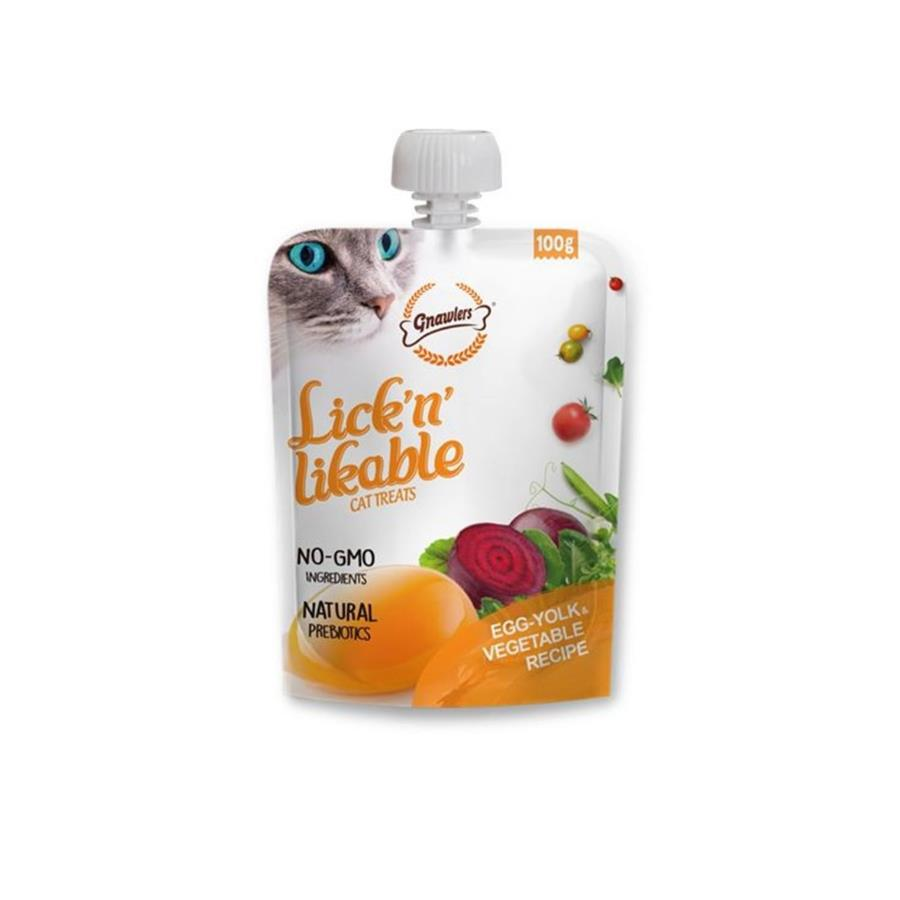 Gnawlers Yumurta Sarısı ve Sebzeli Krema Kedi Ödül Maması 100gr