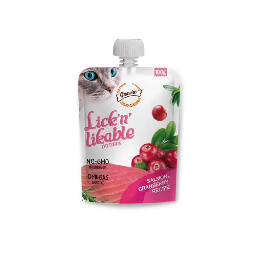 Gnawlers Somon ve Kızılcıklı Krema Kedi Ödül Maması 100gr