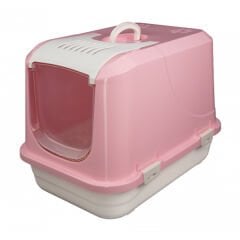 Joypet Üstü Açılabilir Kapalı Kedi Tuvaleti Pembe Medium 50x40x50 Cm